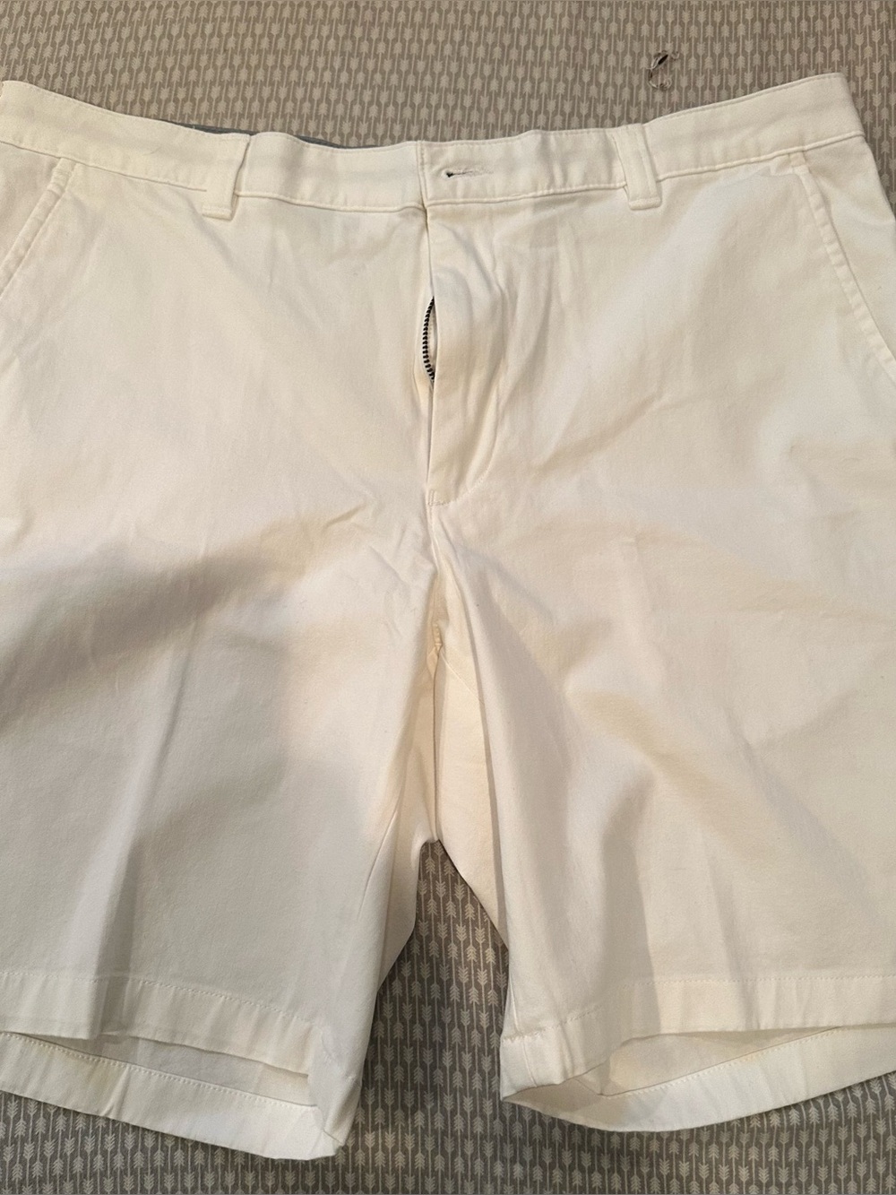 Club Room White Flat-Front Cotton Shorts